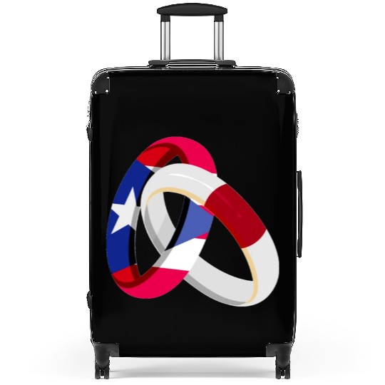 Puerto Rico Flag Japan Grown Ring Marriage Wedding Suitcases