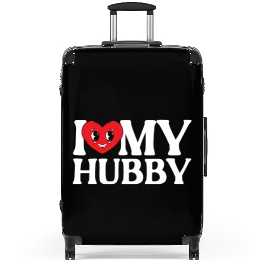 I Love My Hubby Valentines Day Marriage Cupid Love Suitcases
