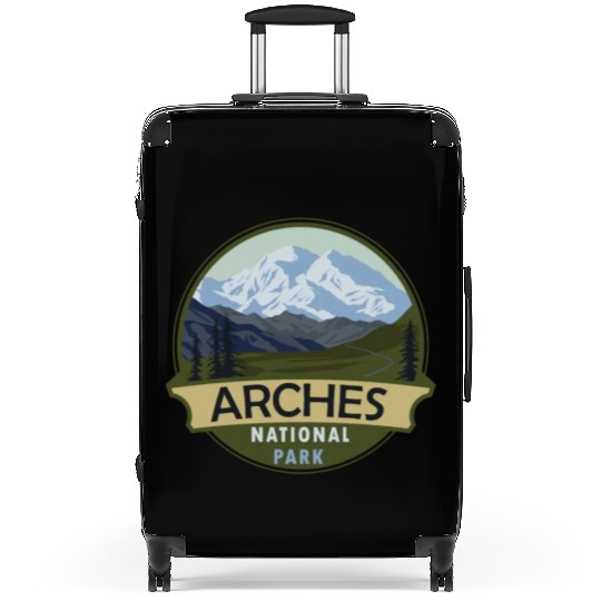 Cool Vintage Retro Arches National Park Mountain Suitcases
