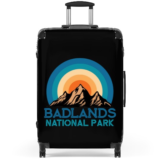 Cool Vintage Retro Badlands National Park Mountain Suitcases