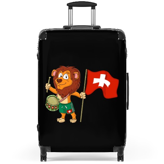 Lion with the Switzerland flag Suitcases