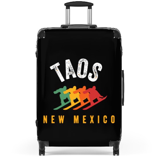 Vintage Taos Nm Us New Mexico Ski Snowboard Mounta Suitcases