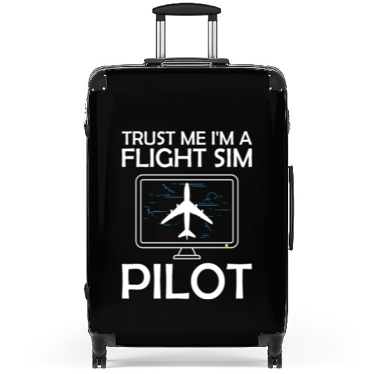 Flight Simulator Pilot Enthusiast Four Engine Jet Suitcases