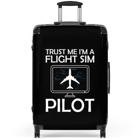 Flight Simulator Pilot Enthusiast Four Engine Jet Suitcases