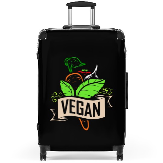 Carrot, Onion And Tomato Logo For Vegetarians And Suitcases