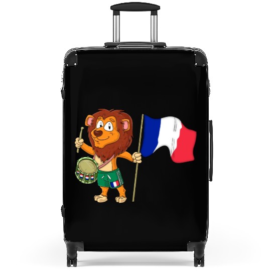 Lion with the France flag Suitcases