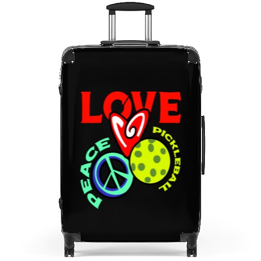 I Love Pickleball Funny Pickle Ball Player Suitcases