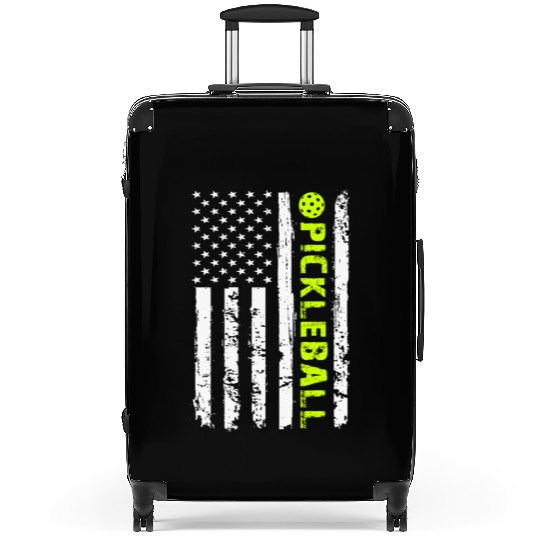 Pickleball American Flag And Ball Suitcases
