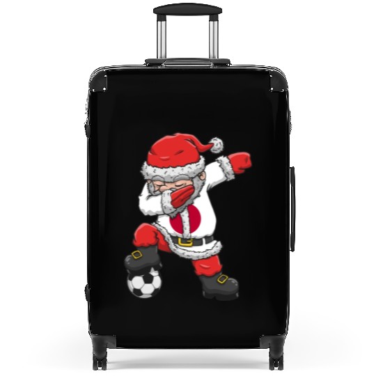 Soccer Boy Dabbing Santa Christmas Jersey Japan Suitcases