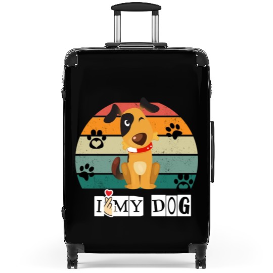 I Love My Dog Suitcases