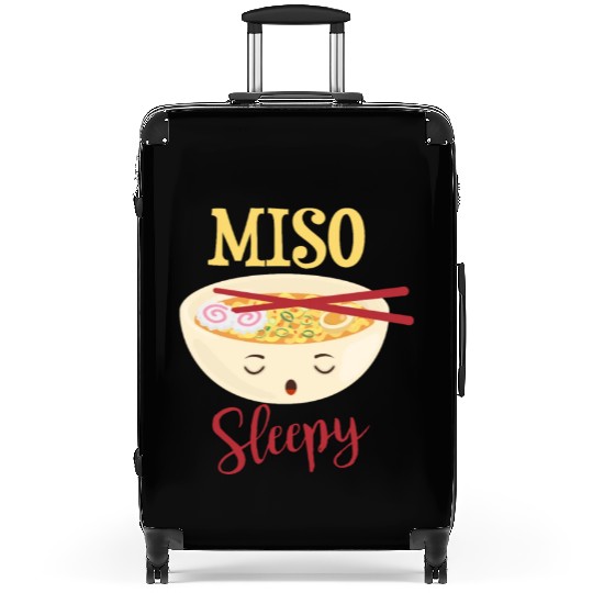 Miso sleepy funny sushi soup motif Suitcases