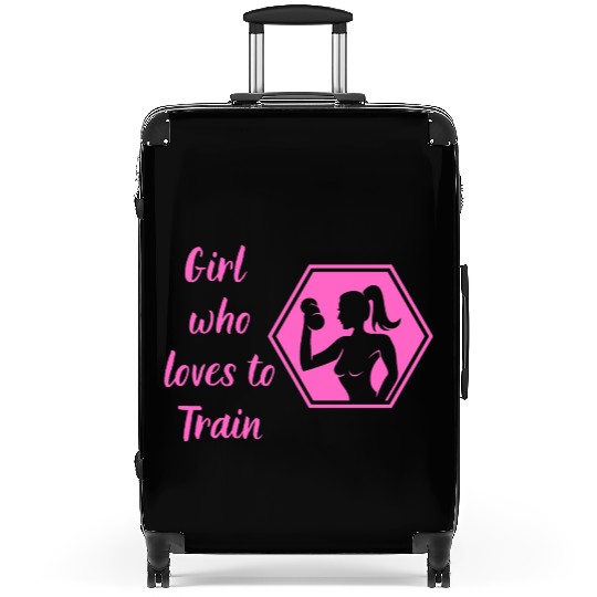 GYM Girl who loves to train Suitcases