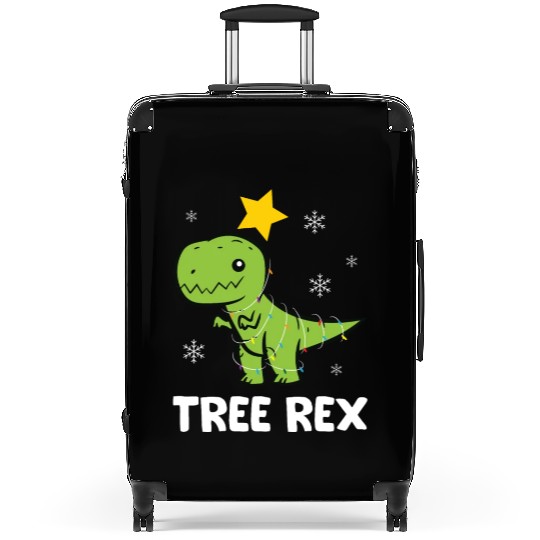 T-Rex - Tree Rex fairy lights star snowflake Suitcases