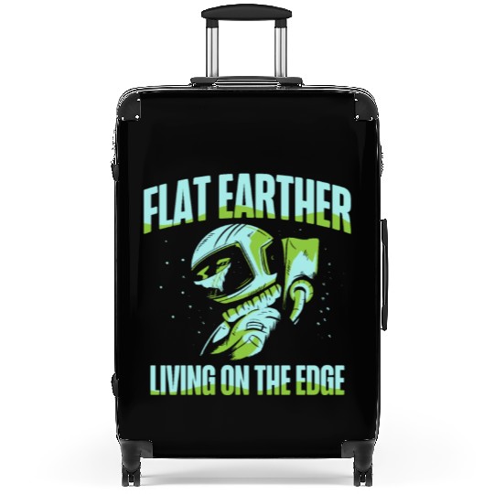 Flat Earther Living On The Edge Flat Earth Society Suitcases