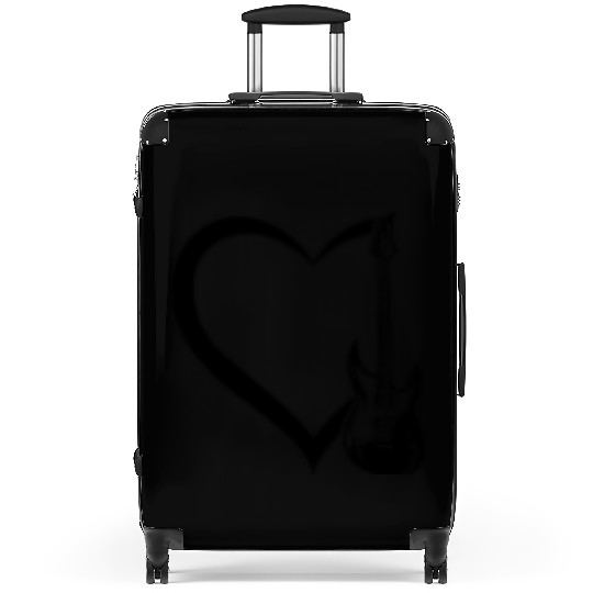 Guitar Heart Guitar Player Bass Guitarist Bass Gui Suitcases