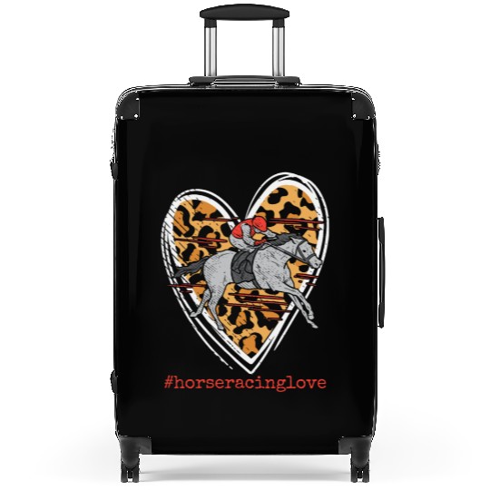 Horse Racing Horse Betting Gambling Leopard Heart Suitcases