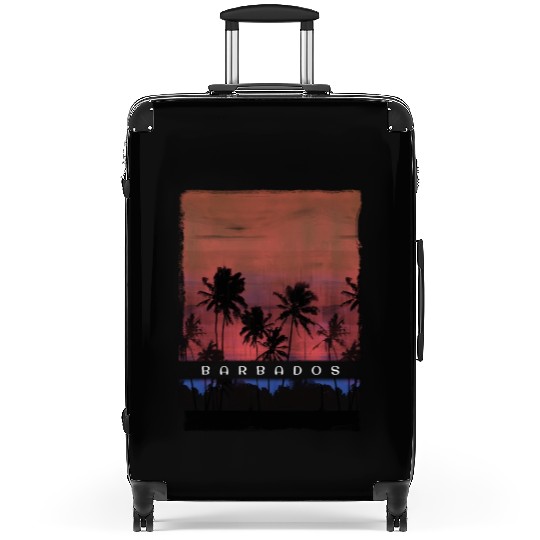 Barbados Caribbean Vacation Souvenir Palm Tree Suitcases