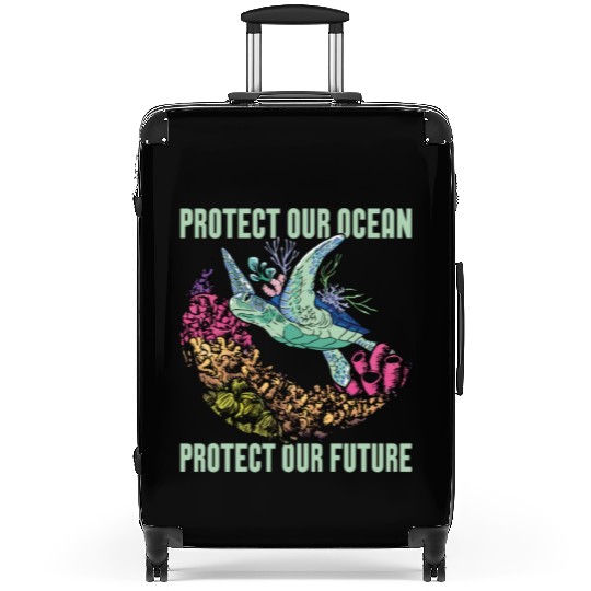 Marine Biology Protect Our Ocean Loves Marine Life Suitcases