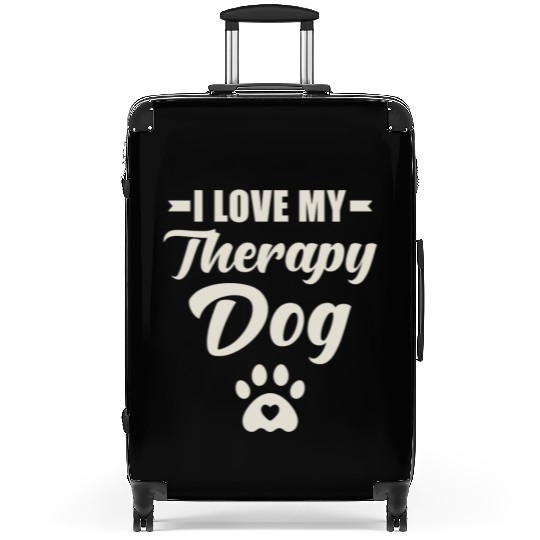 I Love My Therapy Dog Suitcases