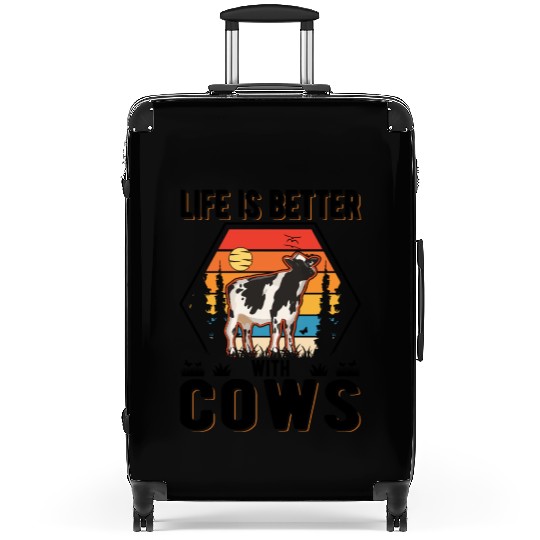 Life Is Better With Cows Cow Cattle Breeder Suitcases