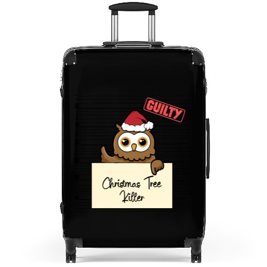 Owl christmas funny prison Suitcases