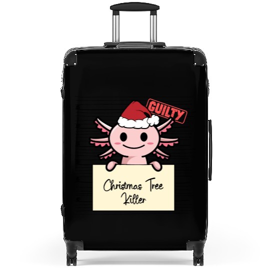 Axolotl christmas funny prison Suitcases