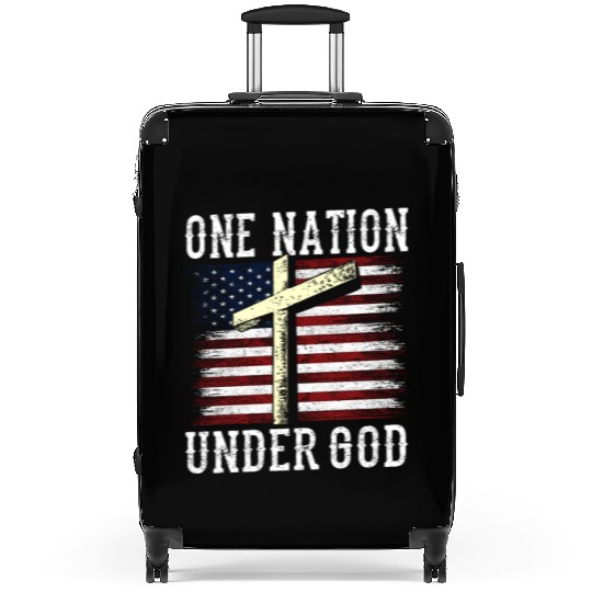 One Nation Under God America US USA American Suitcases