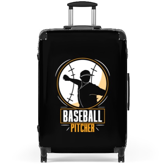 Baseball Pitcher Hobby Player Sayings Suitcases