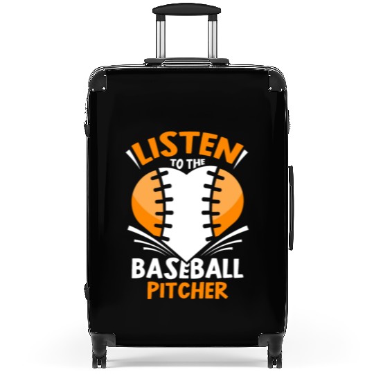 Listen To The Baseball Pitcher Player Hobby Suitcases