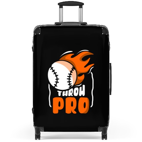 Throw Pro Baseball Pitcher Hobby Player Sayings Suitcases