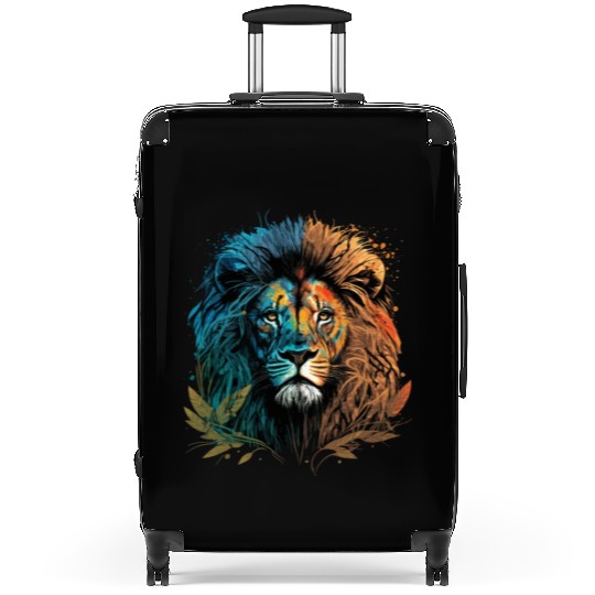 Two Face Lion Suitcases