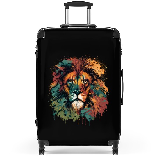 Face of Lion Design Suitcases