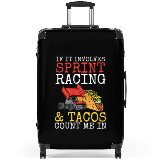Tacos & Sprint Car Racing Racer Taco Mexican Food Suitcases