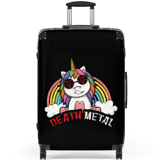 Satan Rainbow Unicorn Love Metal Music Heavy Rock Suitcases