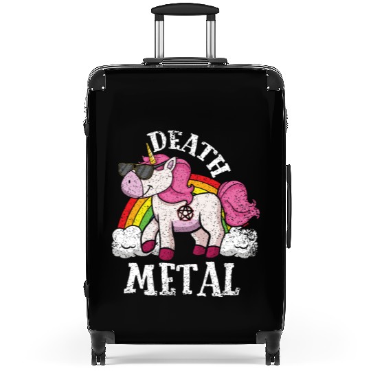 Rainbow Unicorn Rocker Love Metal Music Heavy Rock Suitcases
