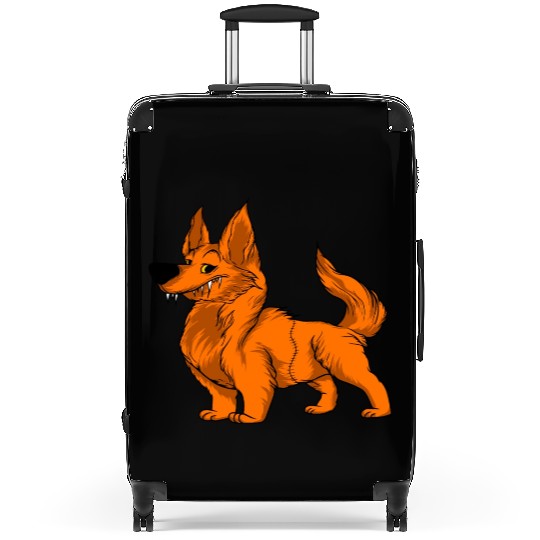 Orange Funny Dog Owners Pet Lover Gift Ideas Suitcases