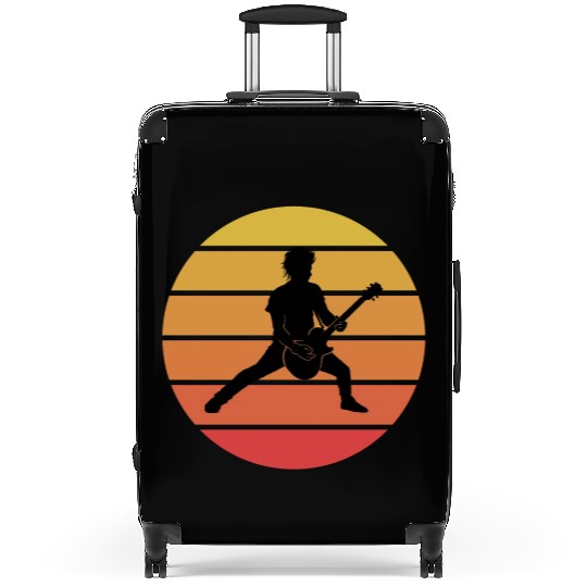 Bass Guitar Player Musician Bassist Vintage Retro Suitcases