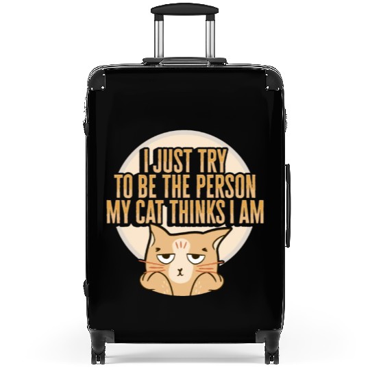 Cat Meme Design for a Cat Lady or Cat Mom Suitcases