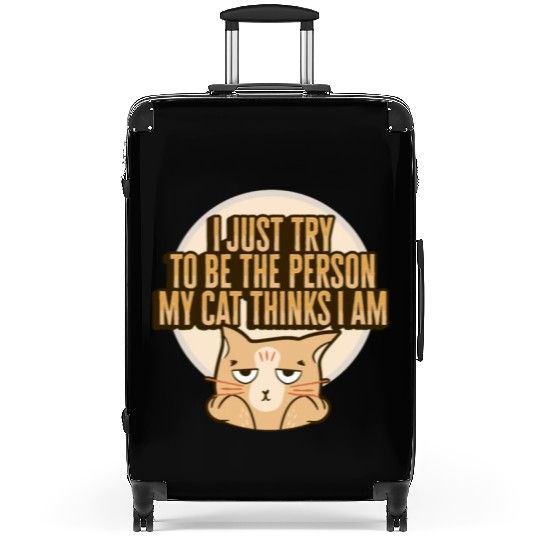 Cat Meme Design for a Cat Lady or Cat Mom Suitcases