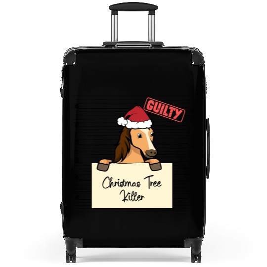 Horse christmas funny prison Suitcases