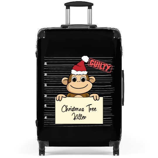Monkey christmas funny prison Suitcases