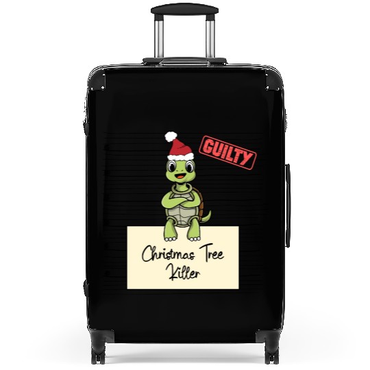 turtle christmas funny prison Suitcases