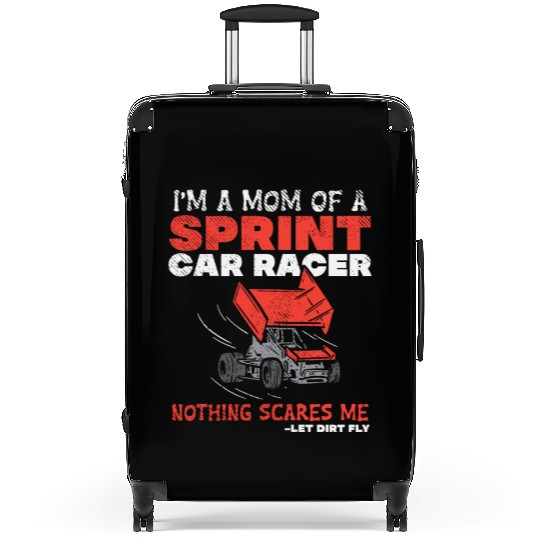 Mom Of A Sprint Car Racer Race Day Driver Mother Suitcases
