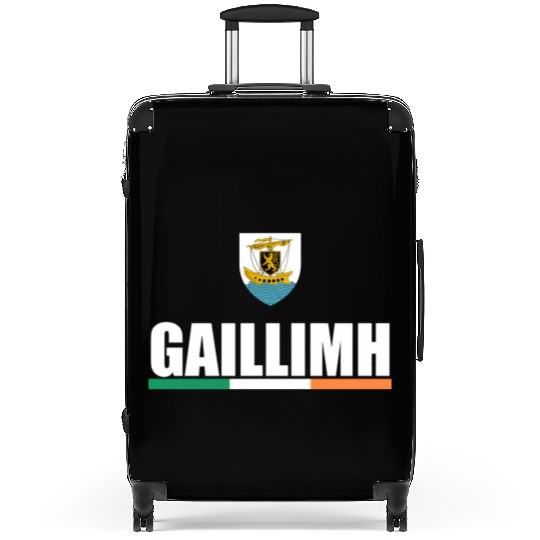 Galway Ireland Coat Of Arms Gaillimh Irish Tricolo Suitcases