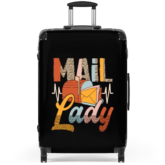 Mail Lady Postal Office Worker Postwoman Women Suitcases