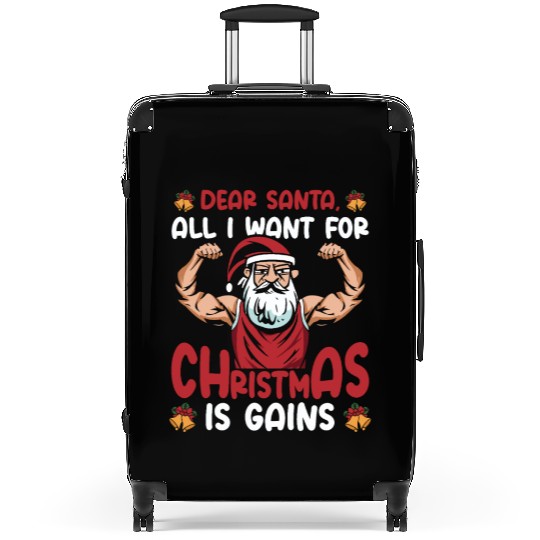 Dear Santa Christmas Gym Training Holiday Workout Suitcases
