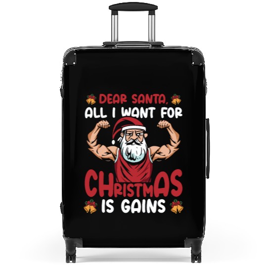 Dear Santa Christmas Gym Training Holiday Workout Suitcases