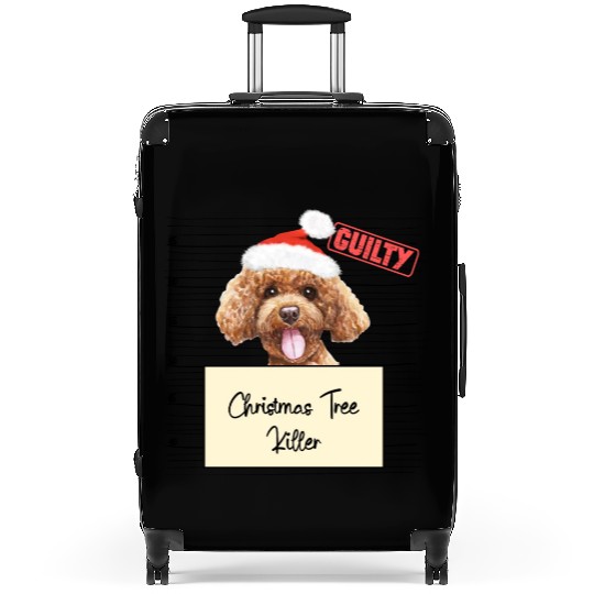 poodle christmas funny prison Suitcases