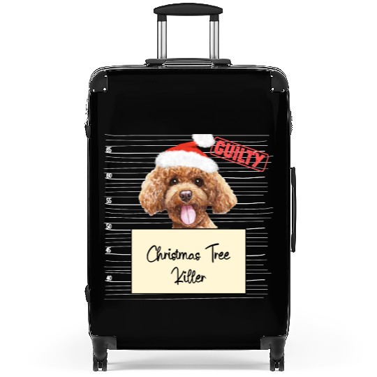 poodle christmas funny prison Suitcases