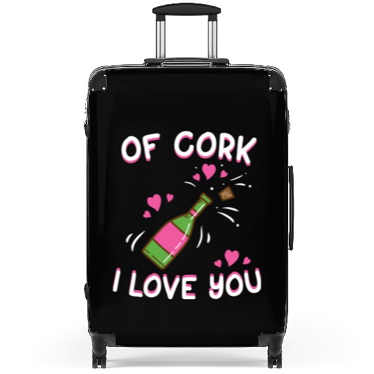 Valentine's Day Of Cork I Love You Wine Champagne Suitcases